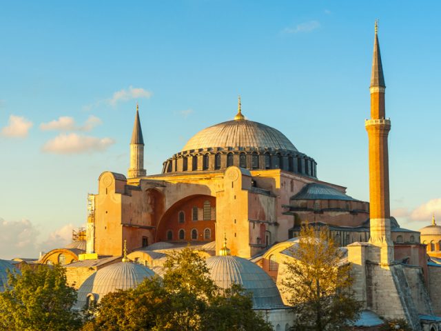 Visit historic Hagia Sophia sanctuary and see famous dome of Hagia Sophia